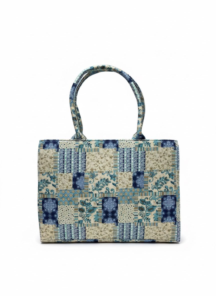 Pakistan-Made Floral Tote Bag