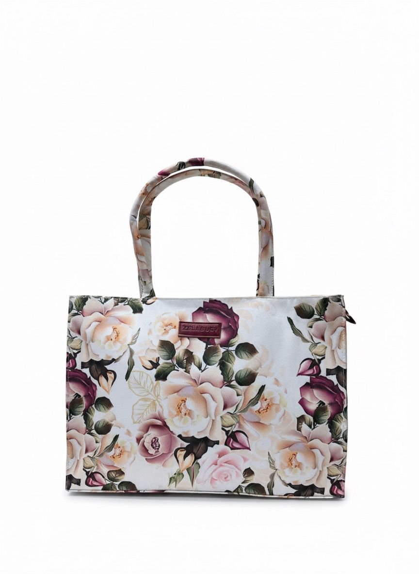 Pakistan-Made Floral Tote Bag