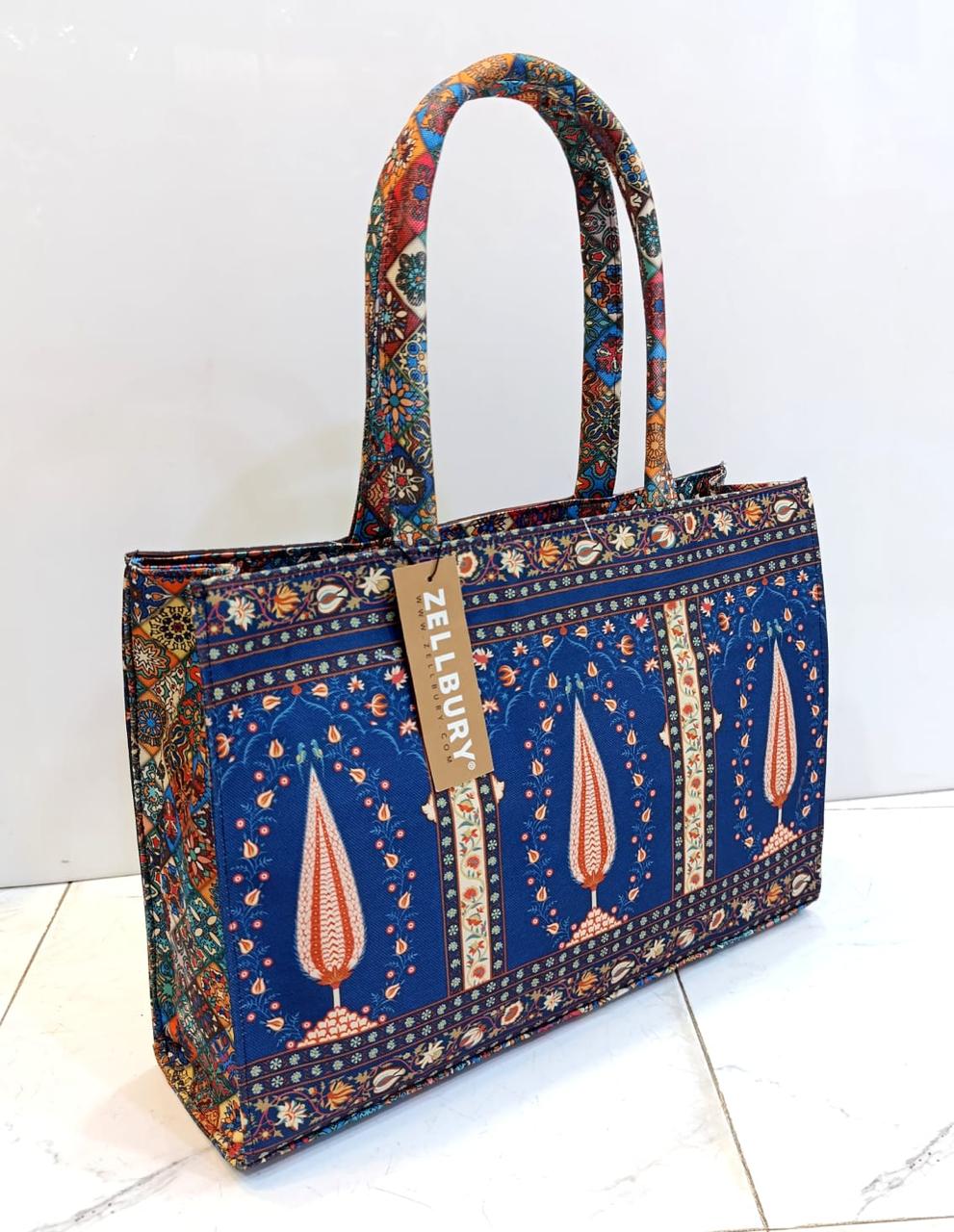Pakistan-Made Floral Tote Bag