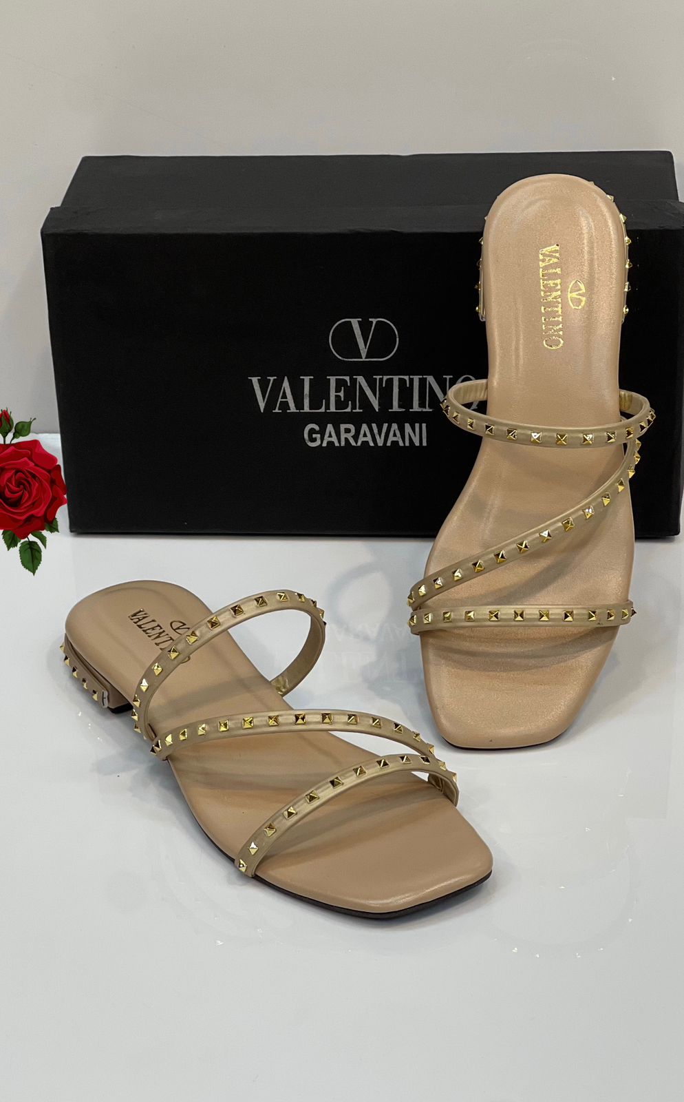 Cheap Price Studded Strappy Slide Sandals