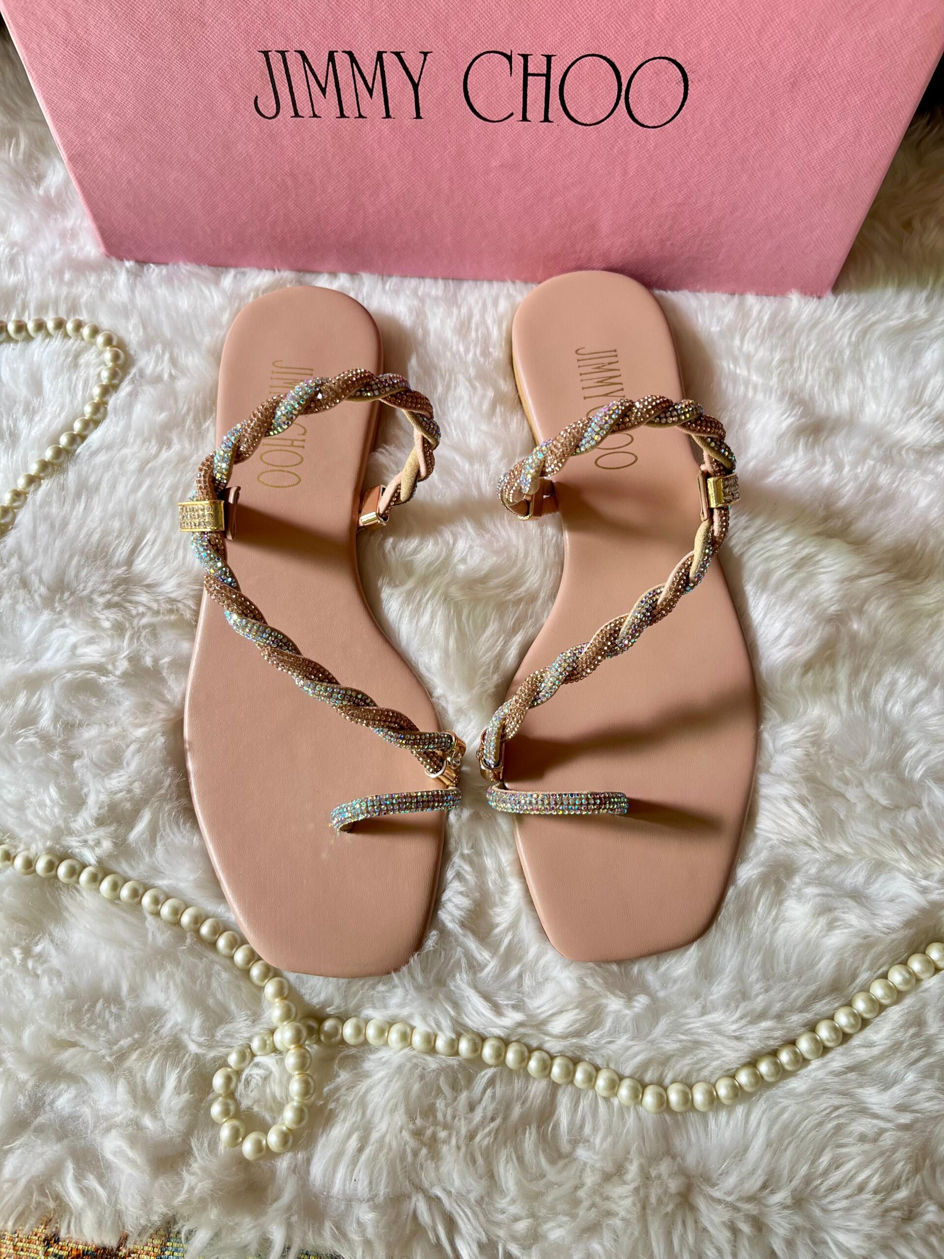 Chic sparking toe ring sandals for women