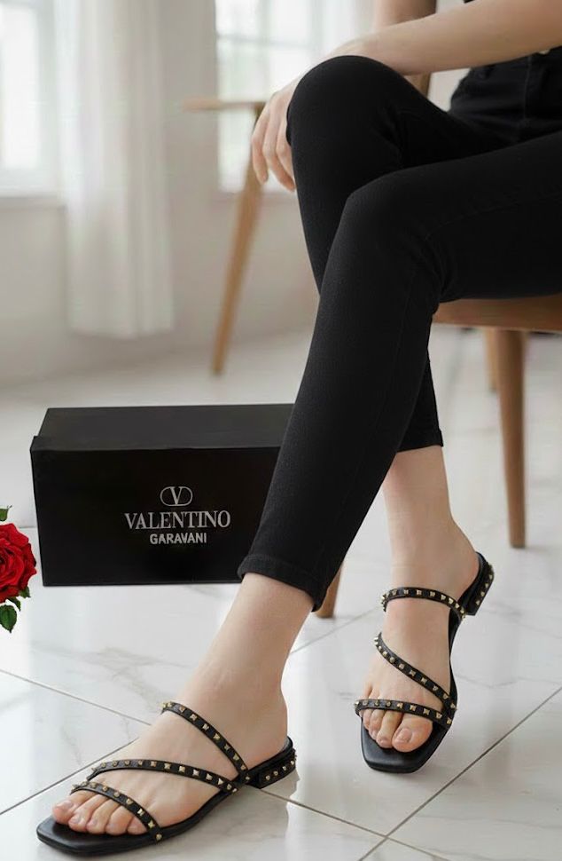 Elegant Studded Strappy Slide Sandals